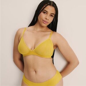 Knix Mesh Triangle Bralette XL++ Honey (gold)